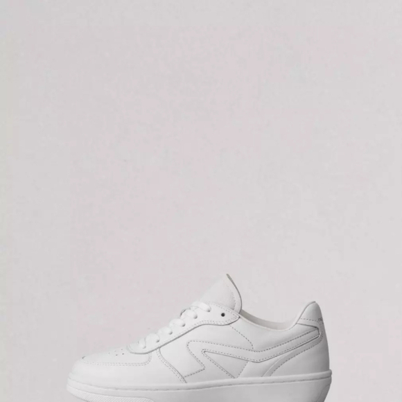 rag & bone white retro court leather sneaker 8W - Picture 2 of 9